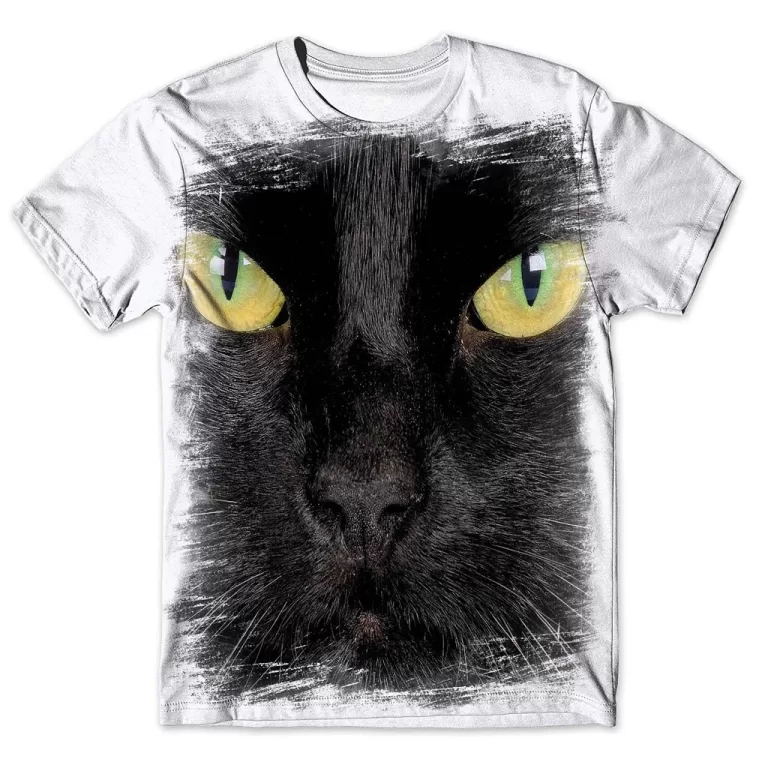 Camisa Camiseta Masculina Gato 123
