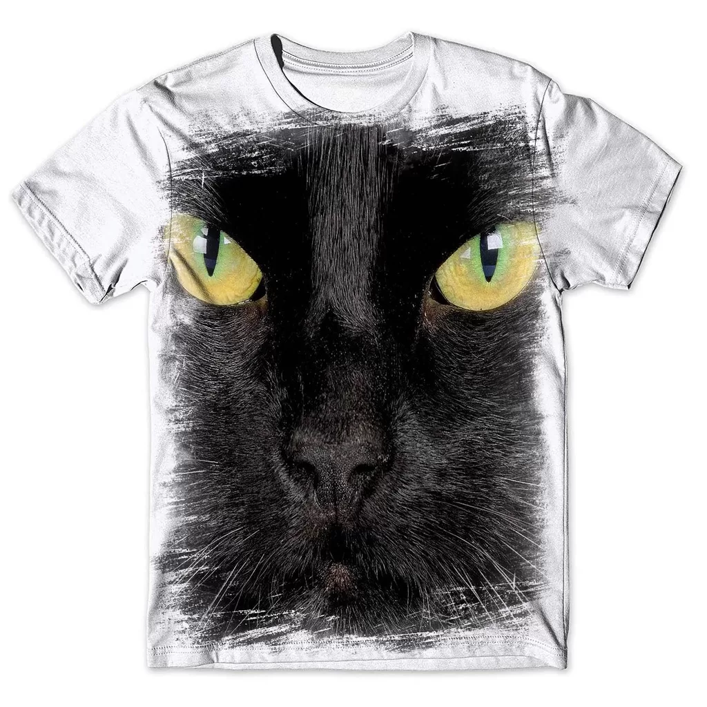 Camisa Camiseta Masculina Gato 123