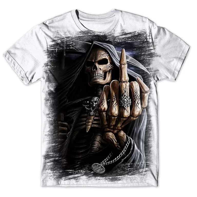 Camisa Camiseta Masculina Caveira Morte 5