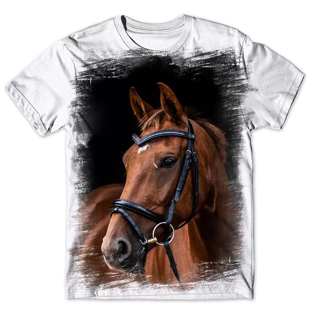 Camisa Camiseta Masculina Cavalo 45