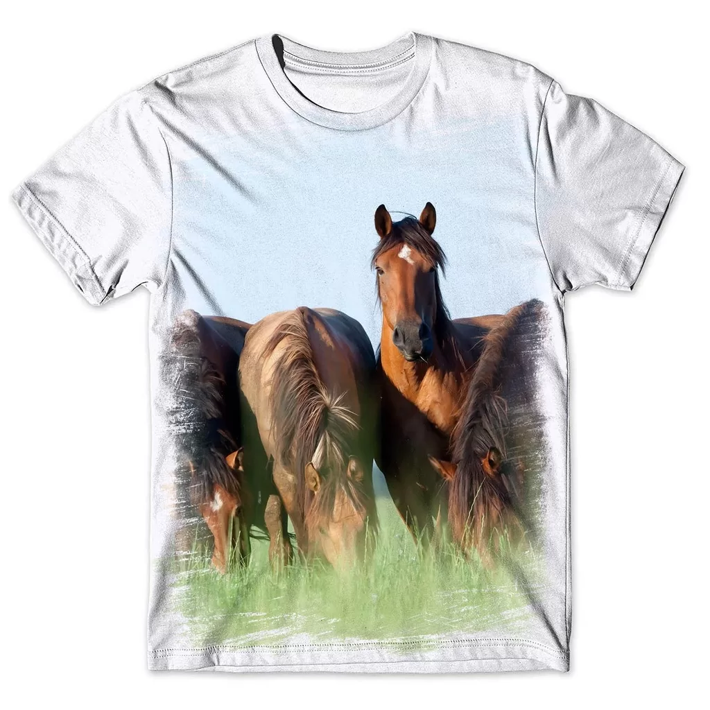 Camisa Camiseta Masculina Cavalo 87