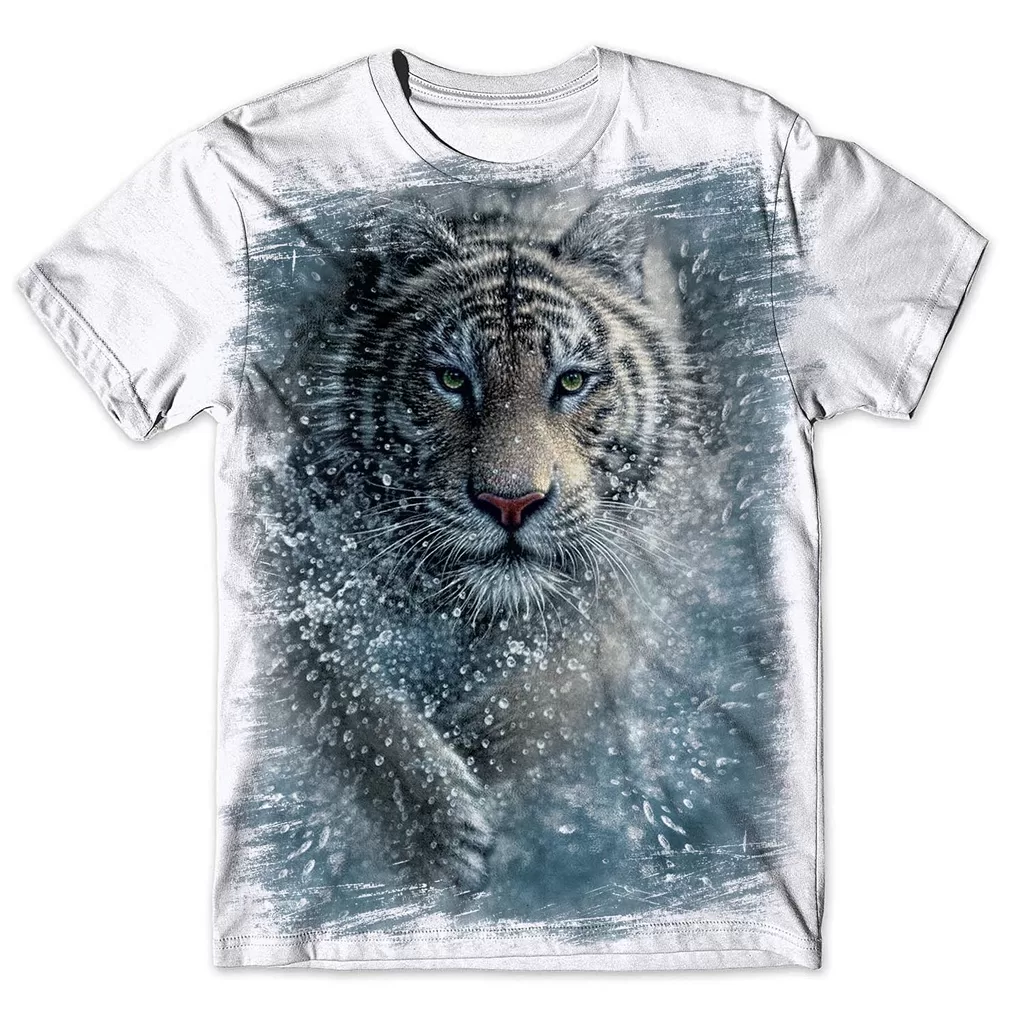 Camisa Camiseta Masculina 3D Tigre 3