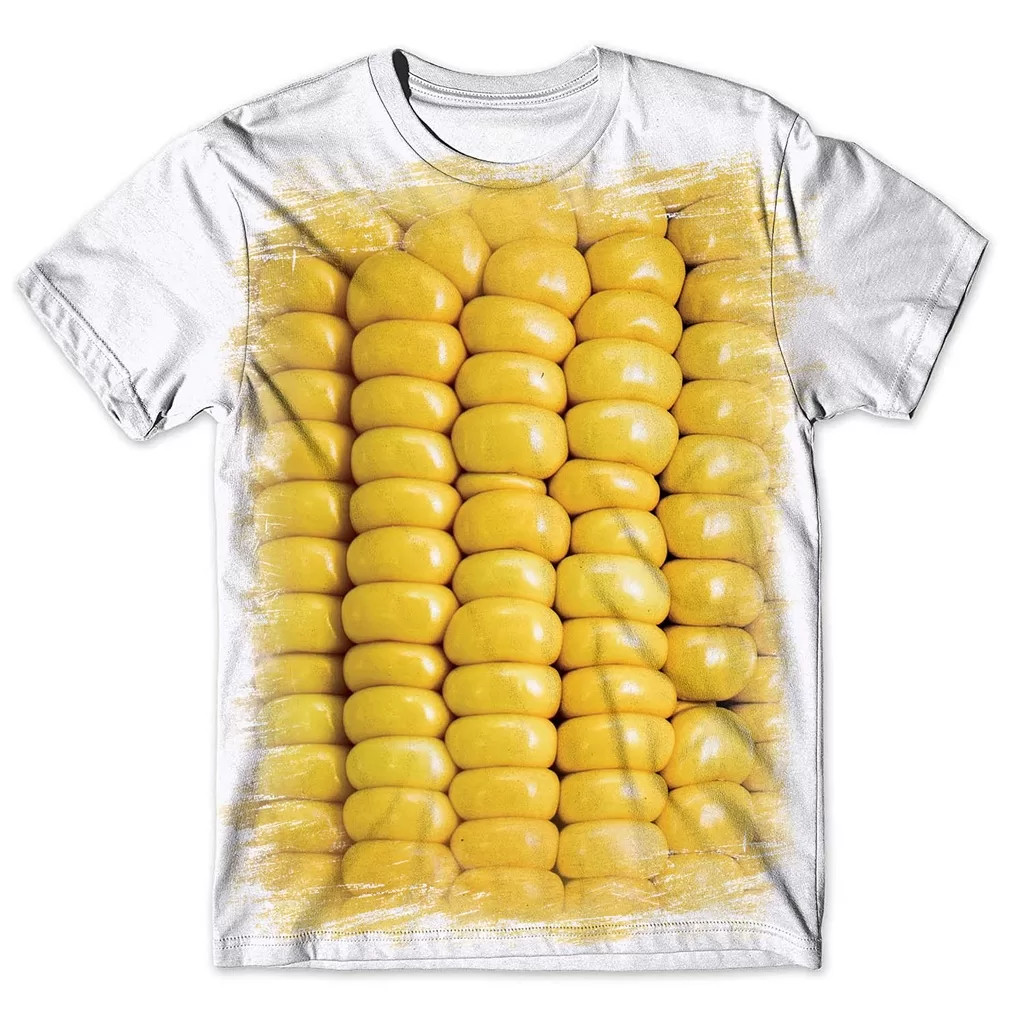 Camisa Camiseta Masculina 3D Milho Verde