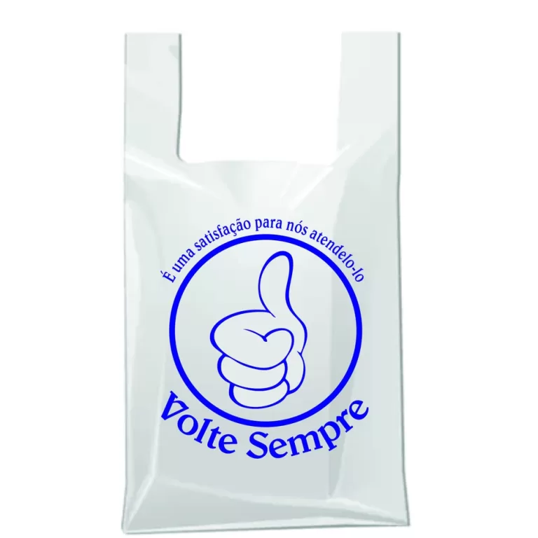 Sacola Alça Camiseta volte sempre  Tam. 40×5