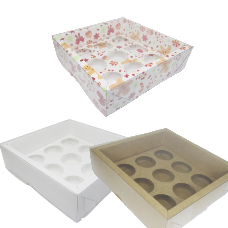 Caixa Base Brigadeiro para 9 Doces n.2 (13x13x3,5cm) – 05 unidades – ASSK – Kafe Embalagens