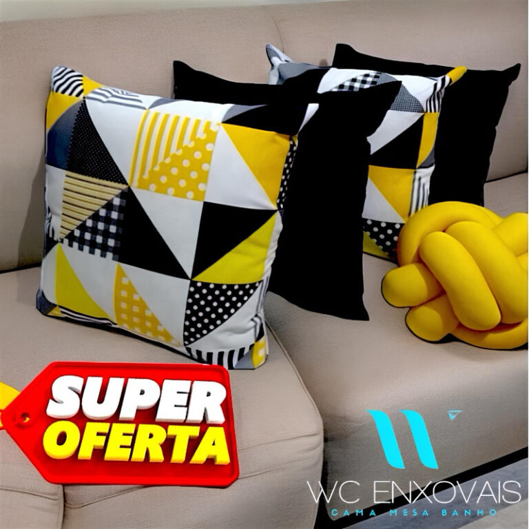 Promoção kit com 4 capas de almofadas para sofá