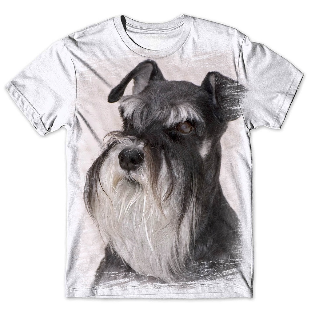 Camisa Camiseta Masculina Cachorro Schnauzer 5