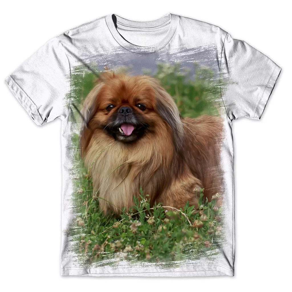 Camisa Camiseta Masculina Cachorro Pequinês 1
