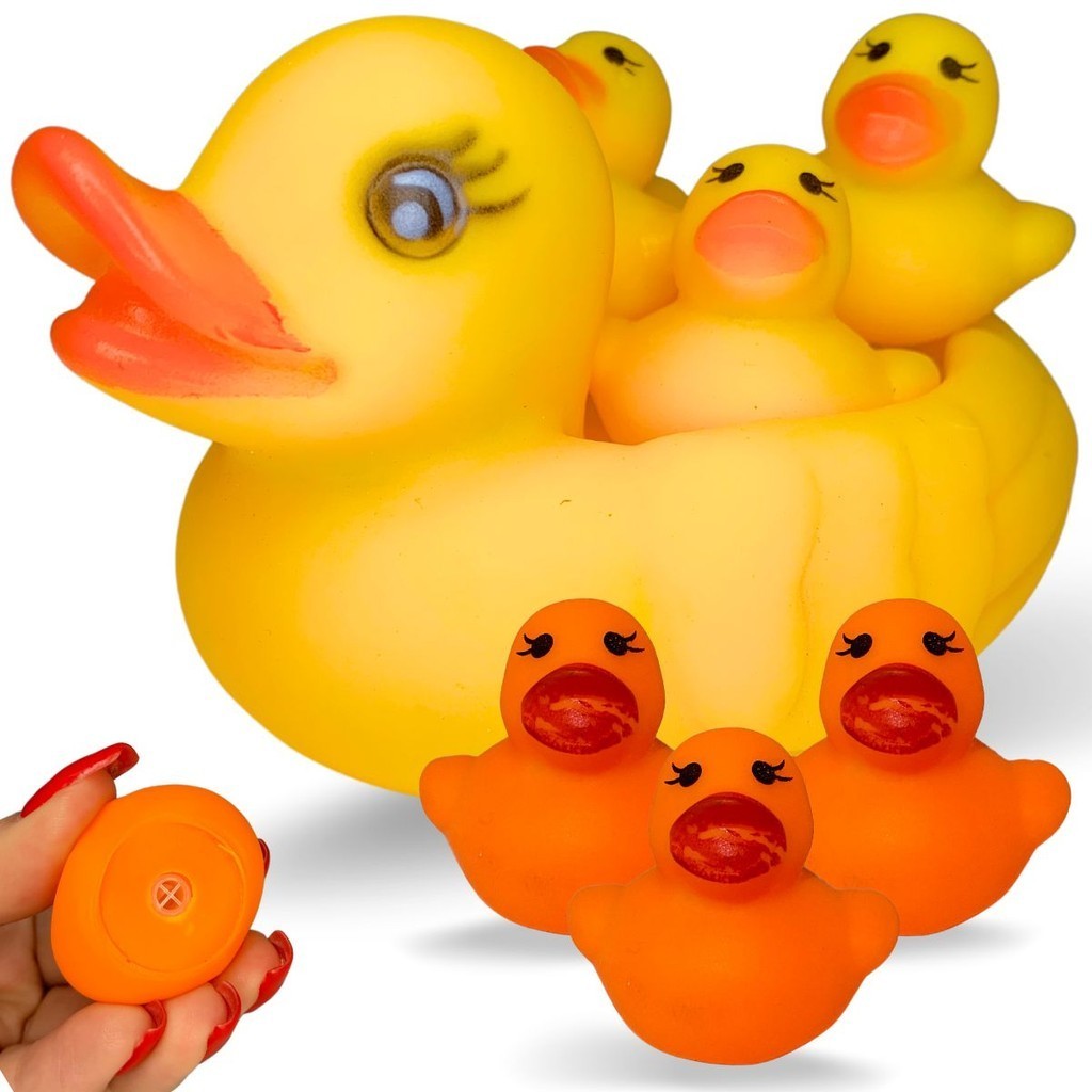 Kit Brinquedo Vinil Hora Do Banho Pato Patinhos Banheira