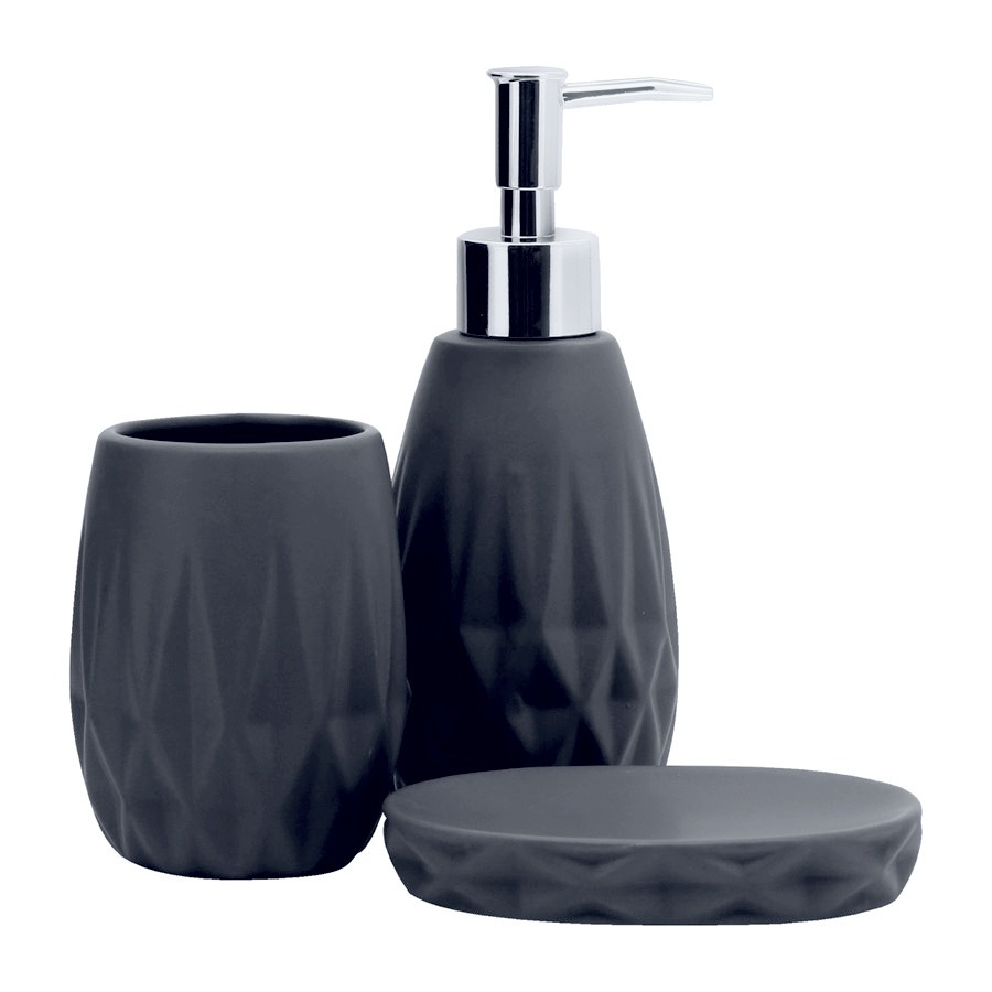 Jogo De Banheiro Saboneteira Porta Escova Porcelana Luxo – Yazi