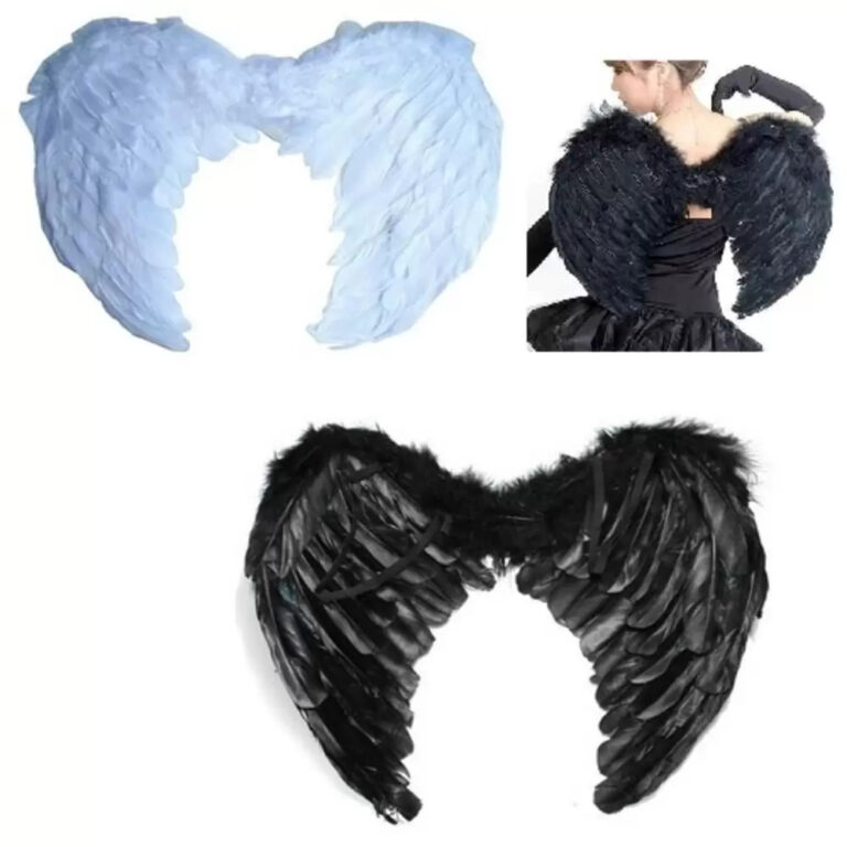 Asa De Anjo Pequena Branca ou Preta Fantasia de 43