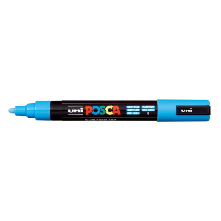 Caneta Posca 5m Ponta 2,5mm Azul Clara – kit