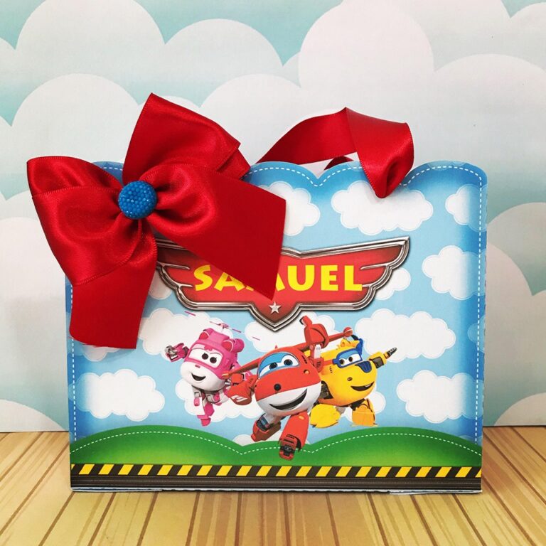 sacolinha para festa infantil super wings
