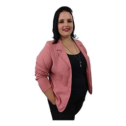 Blazer Casaco Feminino Com Elastano Super Lady