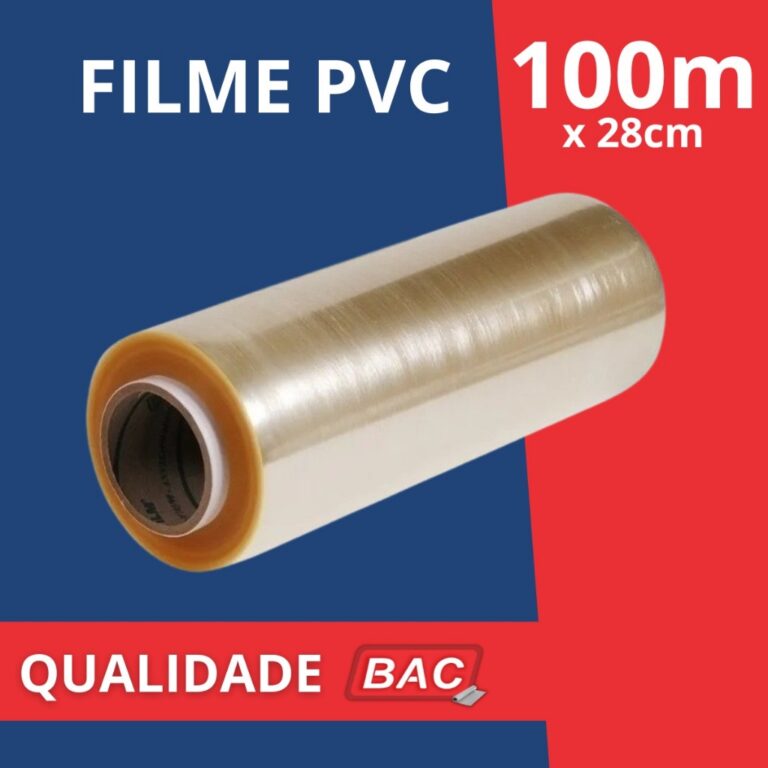 Rolo Bobina Plastico De Filme Pvc 28cm X 100 Metro
