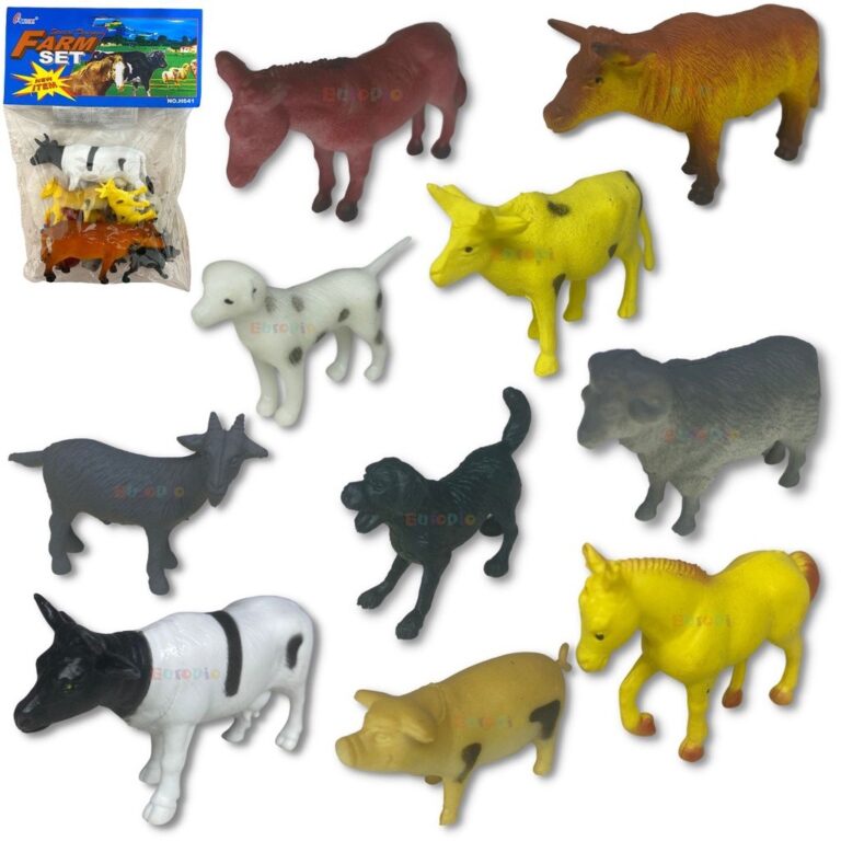 Kit Animais da Fazenda Fazendinha de Brinquedo Bor