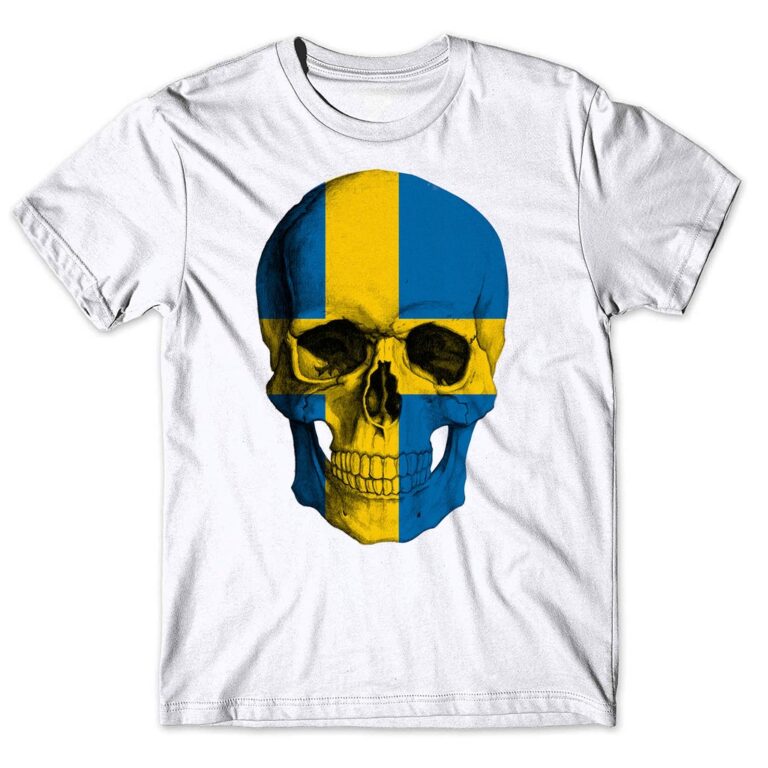 Camisa Camiseta Masculina Caveira Suécia 1