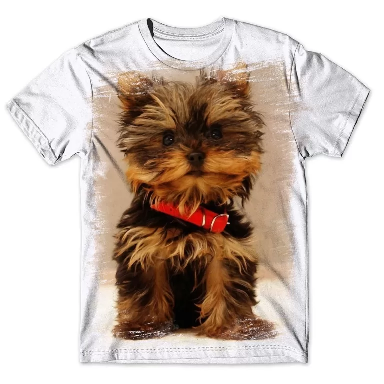 Camisa Camiseta Masculina Cachorro Yorkshire 6