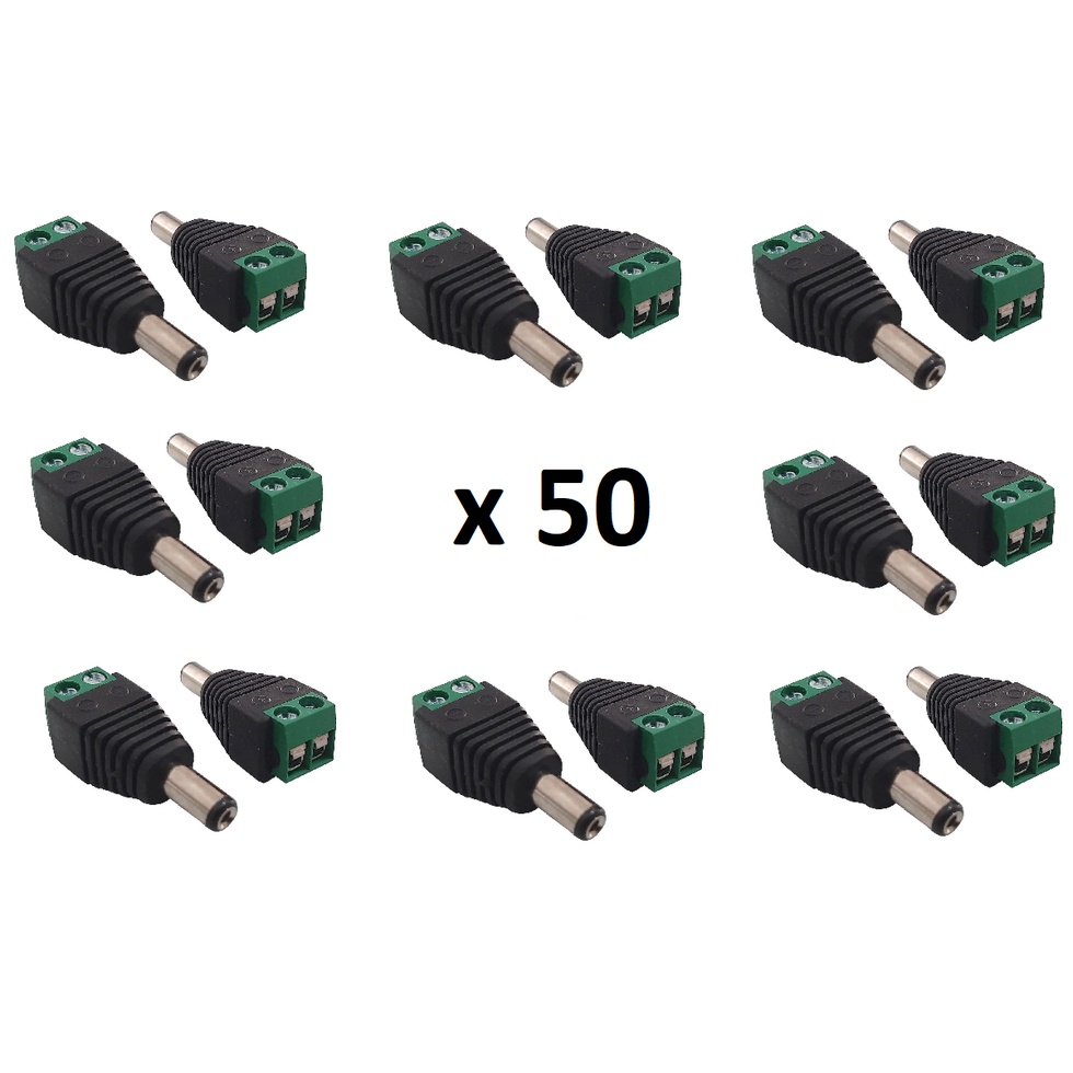CONECTOR P4 BORNE MACHO – A9 KIT COM 50 UNIDADES, Kit 50 Conector Plug P4 Borne Macho Para Câmera Se