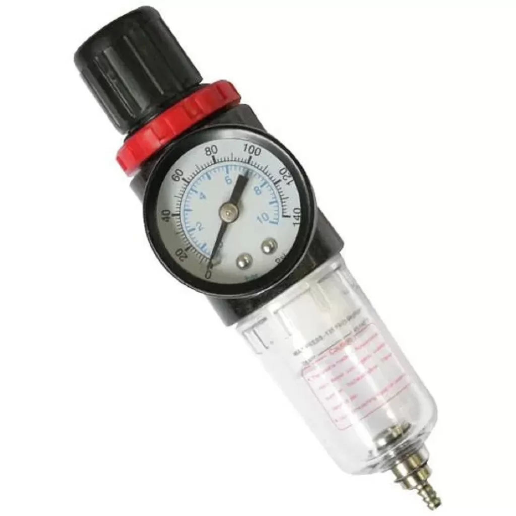 Filtro Regulador para Compressor e Linhas de AR Rosca 1/4 AFR-2000 Com Manômetro 150 PSI