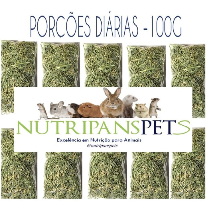 Kit Diário 10 Pactes 100G Feno in Natura + 02 Pac
