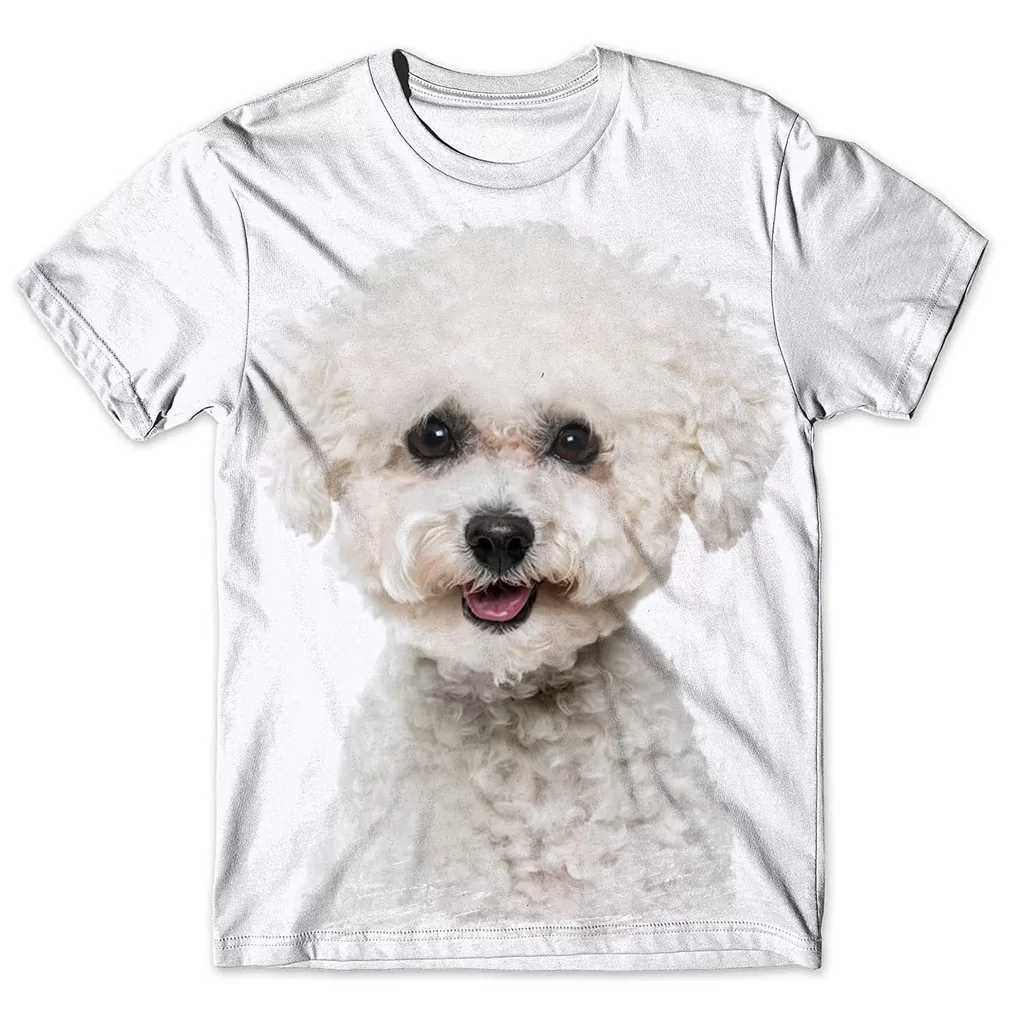 Camisa Camiseta Masculina Cachorro Bichon frisé 1