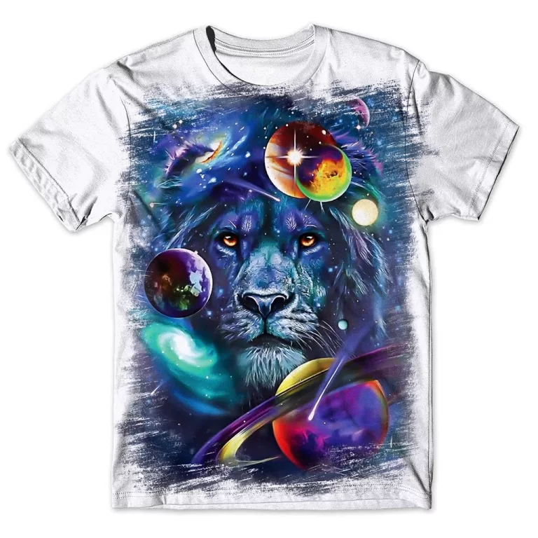 Camisa Camiseta Masculina 3d Leão 10