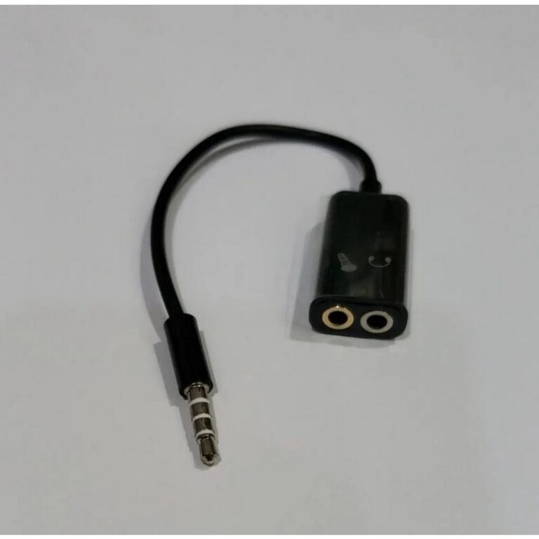 Splitter Preto Y Fone + Microfone P2  P3 Macho X 2