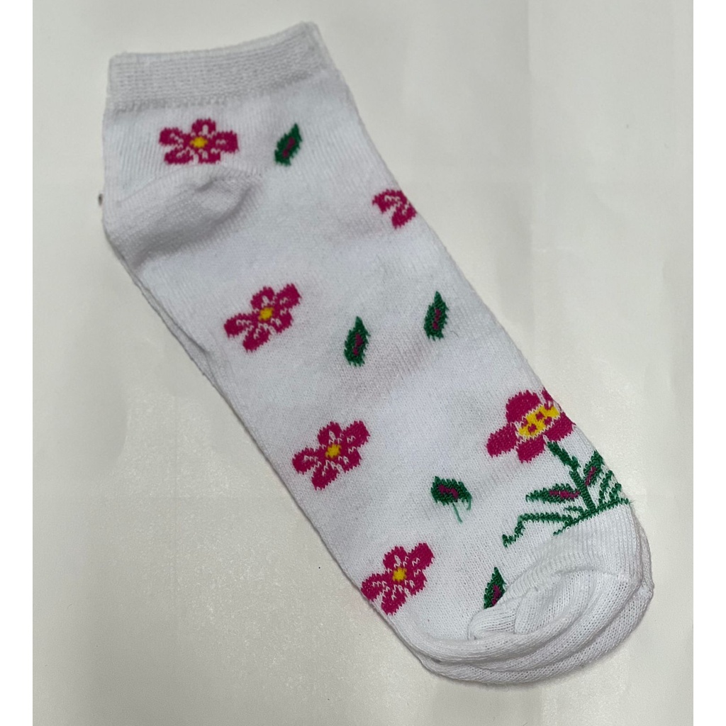 Meia Feminina em ALGODÃO Soquete – TAM. 34 ao 39 Estampas Variadas Kit com 12 PARES – Preço Atacado