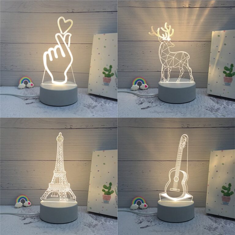 Luminária de Mesa de LED 3D Criativa / Luz Noturn