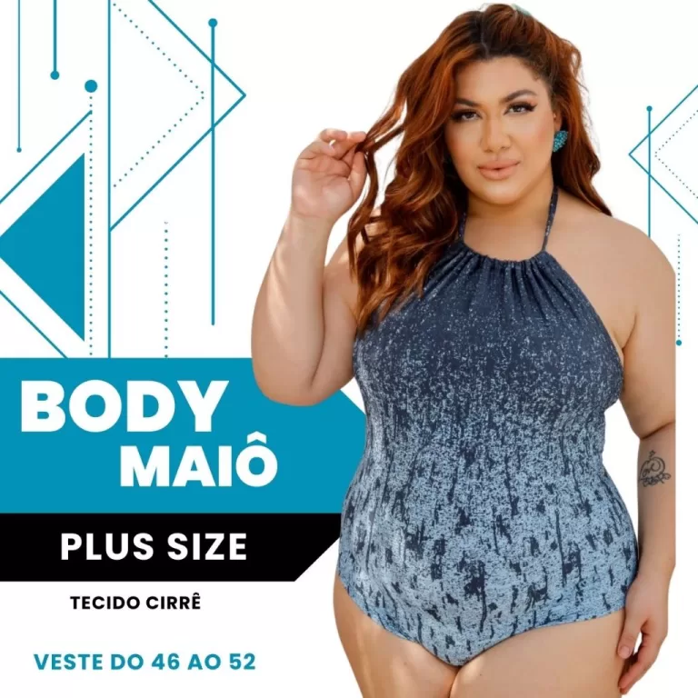 Body Plus Size Feminino Moda PRAIA VERÃO