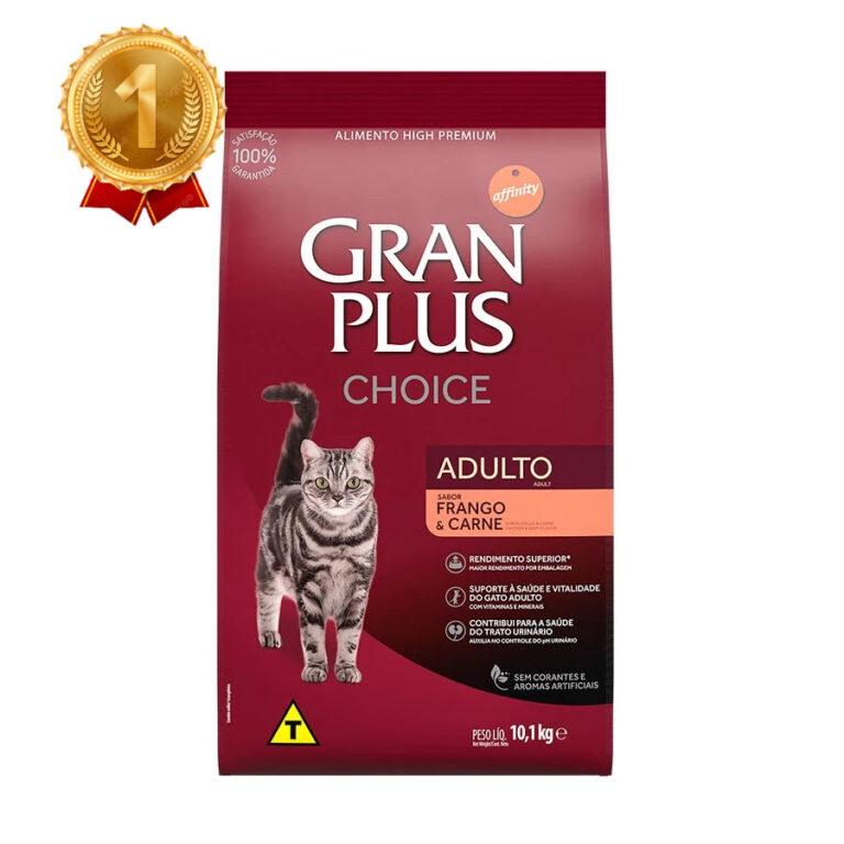 Ração GranPlus Choice Gatos Adultos Frango e Car