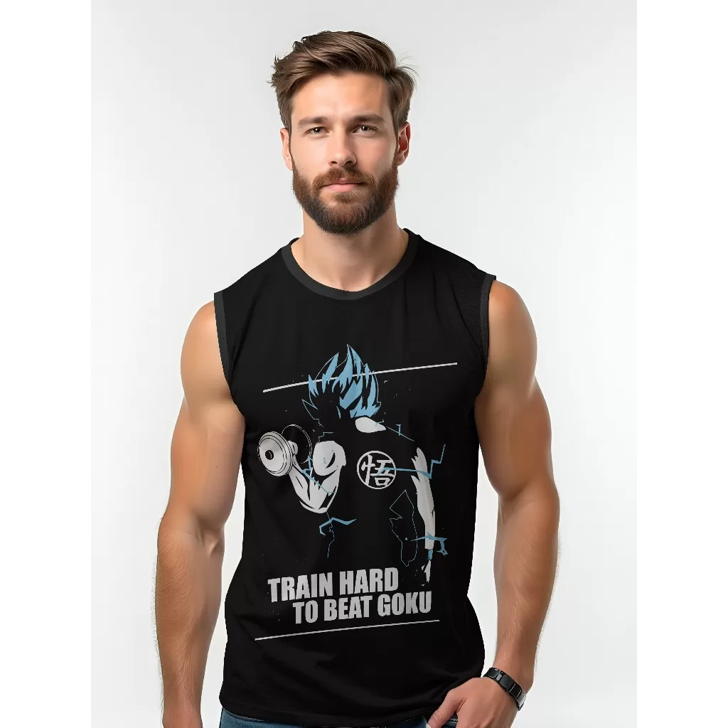 Camiseta Dry Fit Masculina UV 50+ Goku no Pain Estampada Academia Corrida Treino Casual