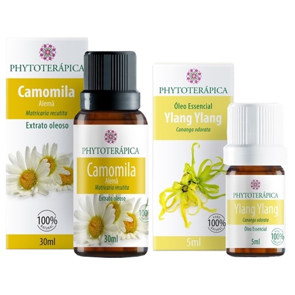 Kit Óleos De Ylang Ylang E Camomila Alemã
