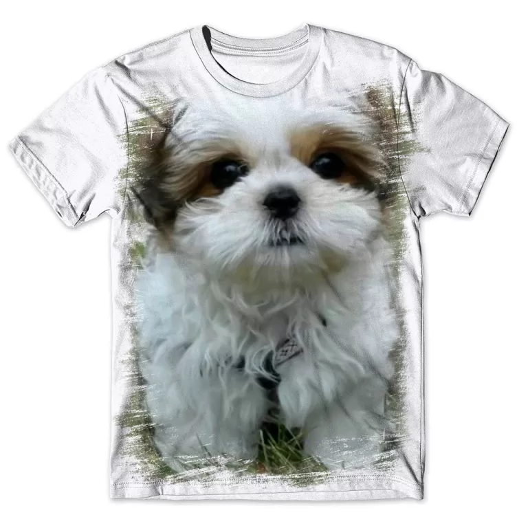 Camisa Camiseta Masculina Cachorro Shih Tzu 9