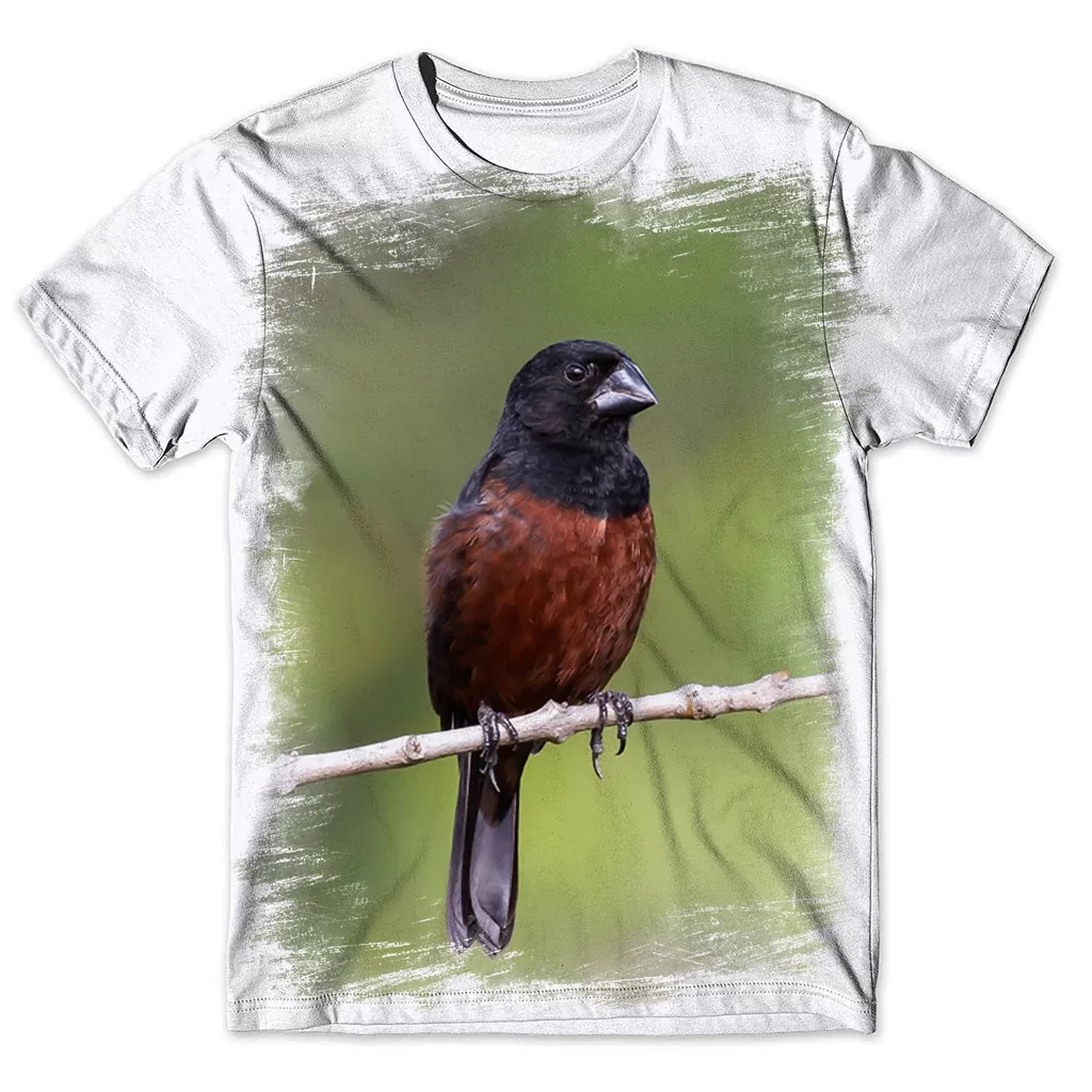 Camisa Camiseta Masculina Ave Pássaro  Curió