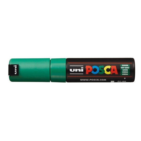 Caneta Posca Pc-8k Ponta Chanfrada 8mm Verde ̵