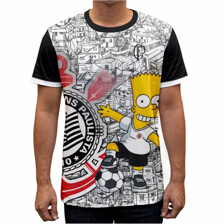 Camiseta Camisa Futebol Corinthians Bart Simpson F