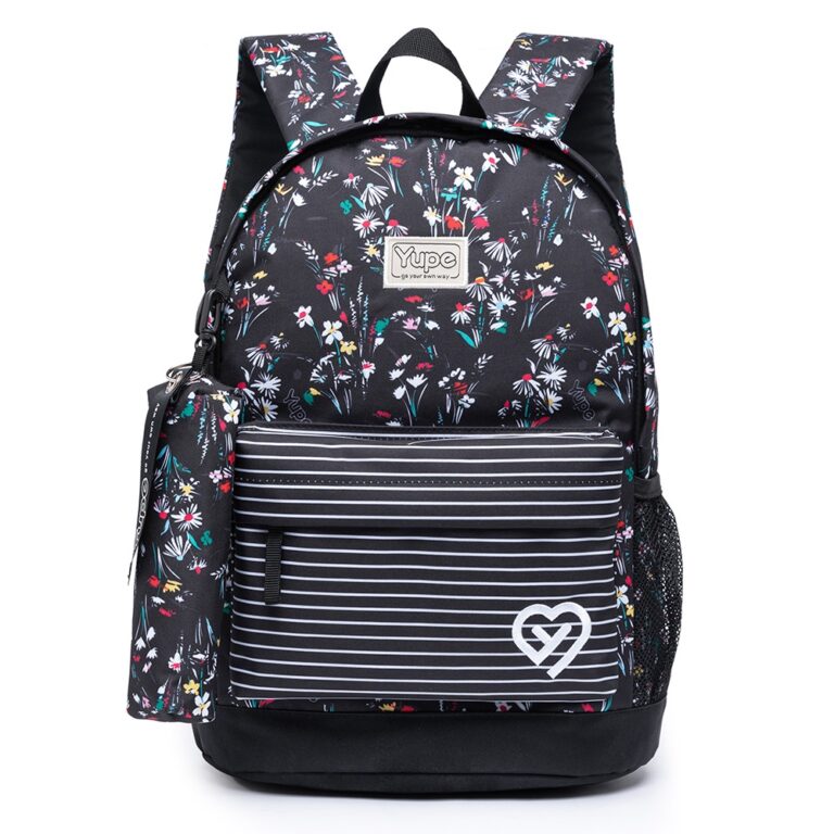 Mochila Bolsa Escolar Feminina Yupe Com Estojo Esp