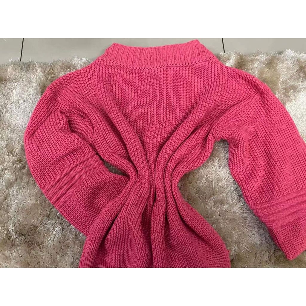 Blusa Feminina/ Suéter Feminino de Tricot Gola Redonda – Blusa de Frio 001
