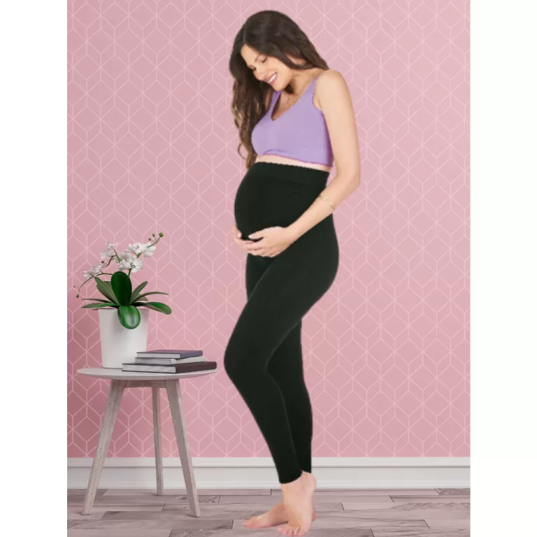 Calça Legging Cintura Alta Gestante Gravida Mae M