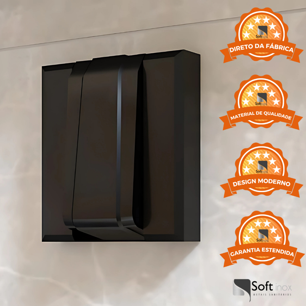 Acabamento De Válvula De Descarga Para Deca Ou Docol Black Preta