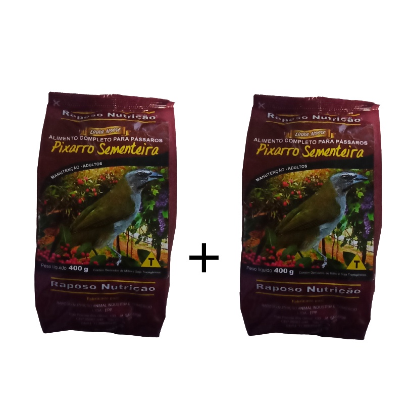 Ração de Sementes para Pixarro /Trinca Ferro  – 2 pct de 400gr cada – Raposo Nutrição