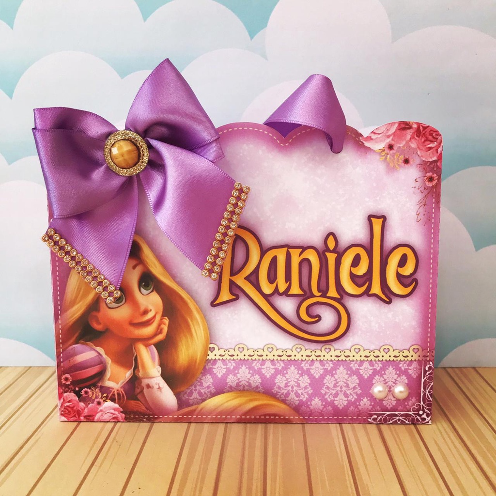 sacolinha para festa infantil rapunzel