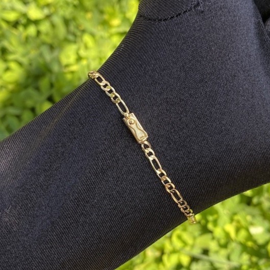Pulseira Masculina 3 Por 1 3mm Fecho Gaveta Banho 