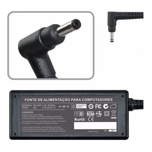 Fonte Para Notebook Samsung Np910s3k 19v 2.1a Pino