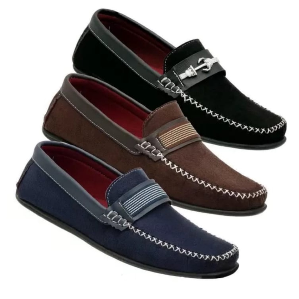 Mocassim KIT 3 Pares Sapatilha Masculina Camurcinha