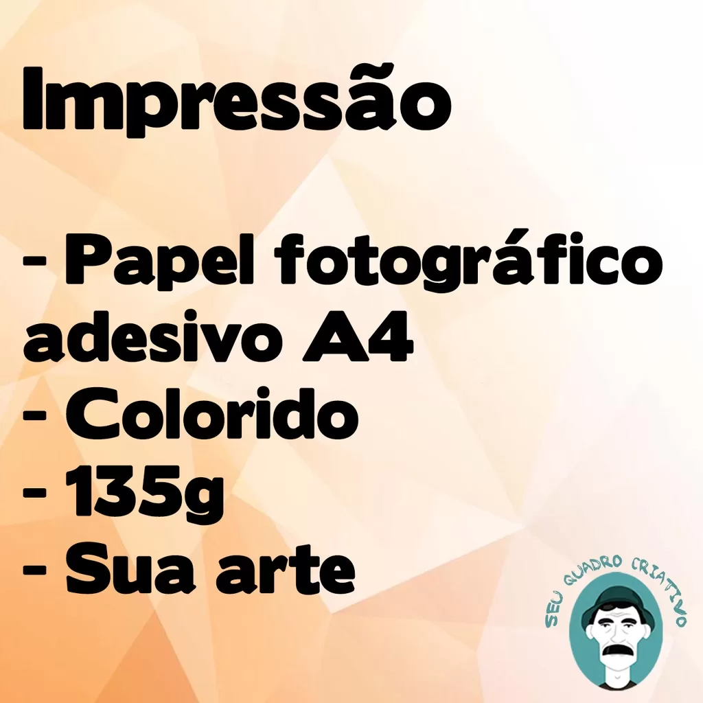 5 Impressão papel fotográfico adesivo a4, folha, sua arte, sua foto, sua imagem