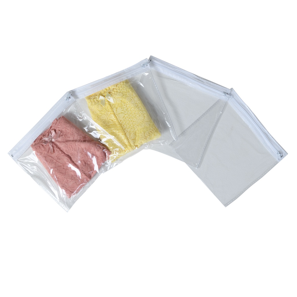 5 Saquinho Organizador Bolsa Viagem Biquíni Moda Praia Zíper