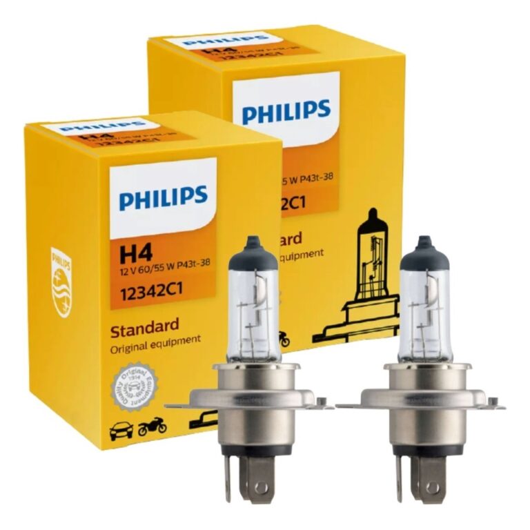 Par Lampada Philips Halogena H4 12v 60w/55w Standa